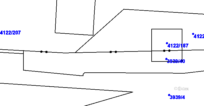 Parcela st. 3939/48 v KÚ Černá Pole, Katastrální mapa