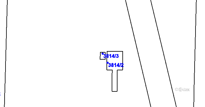 Parcela st. 3814/3 v KÚ Černá Pole, Katastrální mapa