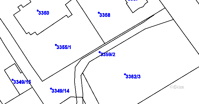 Parcela st. 3359/2 v KÚ Černá Pole, Katastrální mapa