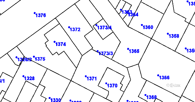 Parcela st. 1373/3 v KÚ Černá Pole, Katastrální mapa