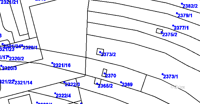 Parcela st. 2373/2 v KÚ Husovice, Katastrální mapa