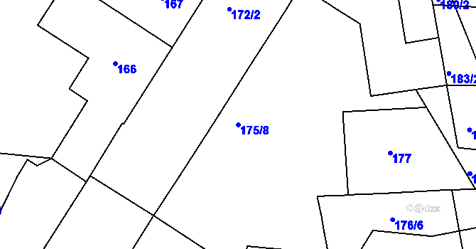 Parcela st. 175/8 v KÚ Trnitá, Katastrální mapa