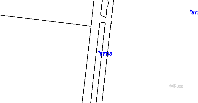 Parcela st. 577/8 v KÚ Komárov, Katastrální mapa