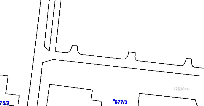 Parcela st. 577/18 v KÚ Komárov, Katastrální mapa