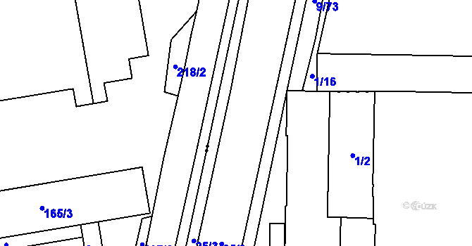Parcela st. 25 v KÚ Židenice, Katastrální mapa