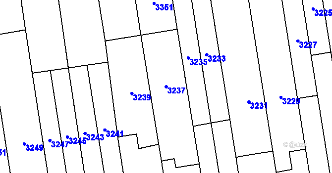 Parcela st. 3237 v KÚ Židenice, Katastrální mapa