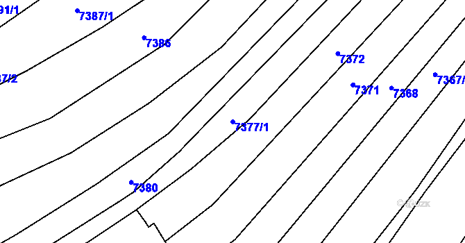 Parcela st. 7377/1 v KÚ Židenice, Katastrální mapa