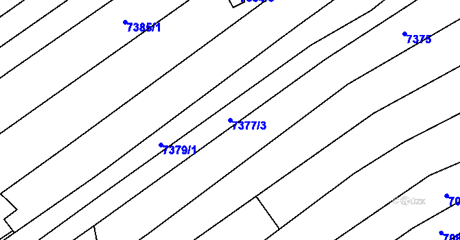 Parcela st. 7377/3 v KÚ Židenice, Katastrální mapa