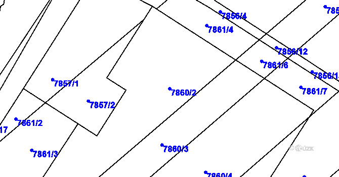 Parcela st. 7860/2 v KÚ Židenice, Katastrální mapa