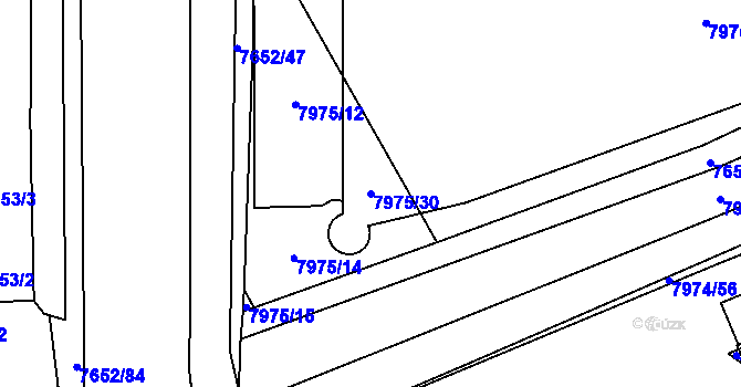 Parcela st. 7975/30 v KÚ Židenice, Katastrální mapa