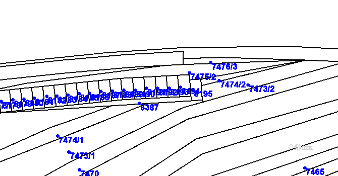 Parcela st. 8193 v KÚ Židenice, Katastrální mapa
