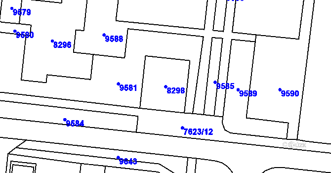 Parcela st. 8298 v KÚ Židenice, Katastrální mapa