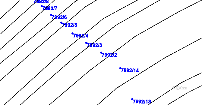 Parcela st. 7992/2 v KÚ Židenice, Katastrální mapa