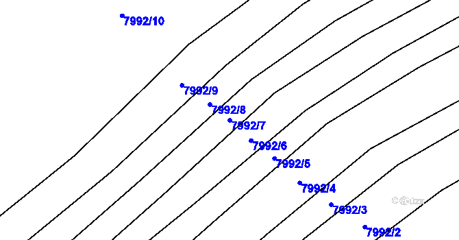 Parcela st. 7992/7 v KÚ Židenice, Katastrální mapa