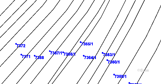 Parcela st. 7365/1 v KÚ Židenice, Katastrální mapa