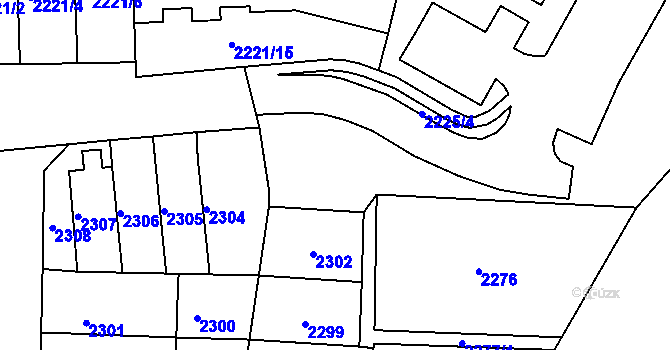 Parcela st. 2226/3 v KÚ Černovice, Katastrální mapa