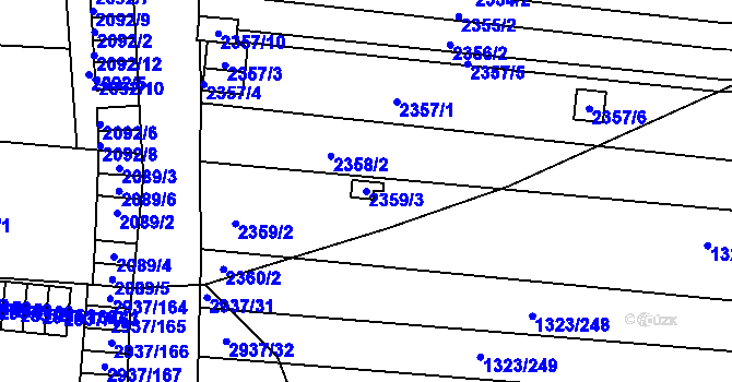 Parcela st. 2359/3 v KÚ Černovice, Katastrální mapa