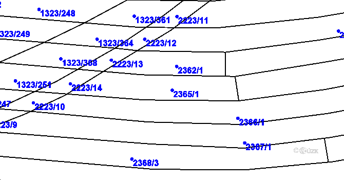 Parcela st. 2365/1 v KÚ Černovice, Katastrální mapa