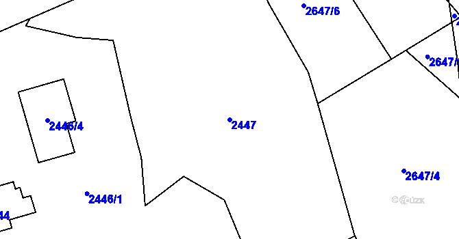 Parcela st. 2447 v KÚ Černovice, Katastrální mapa