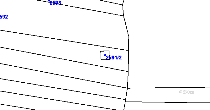 Parcela st. 2591/2 v KÚ Černovice, Katastrální mapa