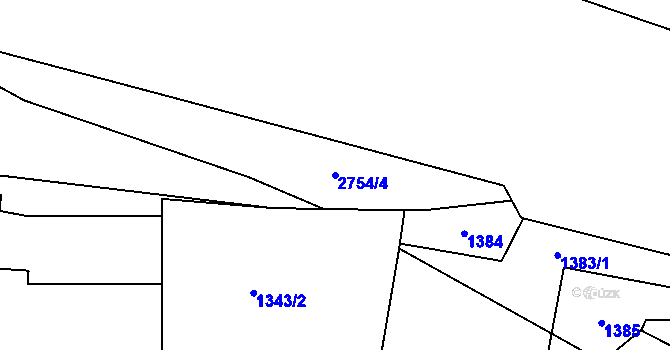 Parcela st. 2754/4 v KÚ Černovice, Katastrální mapa