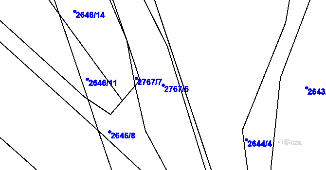 Parcela st. 2767/6 v KÚ Černovice, Katastrální mapa