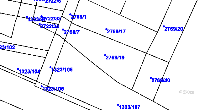 Parcela st. 2769/19 v KÚ Černovice, Katastrální mapa