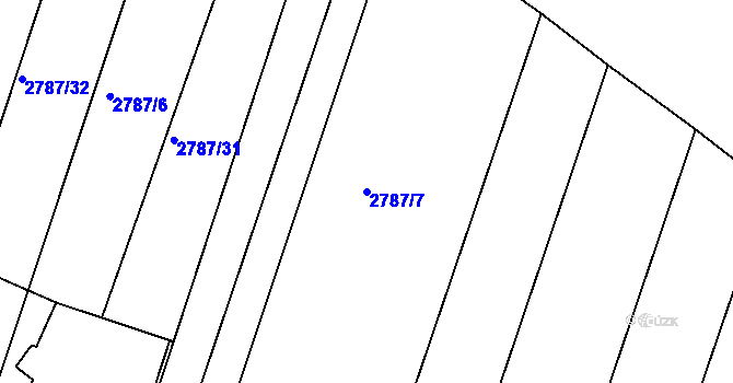 Parcela st. 2787/7 v KÚ Černovice, Katastrální mapa