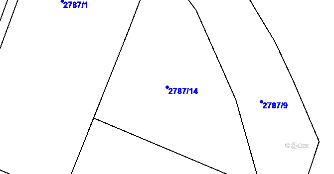 Parcela st. 2787/14 v KÚ Černovice, Katastrální mapa