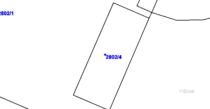 Parcela st. 2802/4 v KÚ Černovice, Katastrální mapa