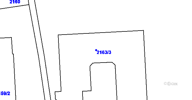 Parcela st. 2163/3 v KÚ Černovice, Katastrální mapa
