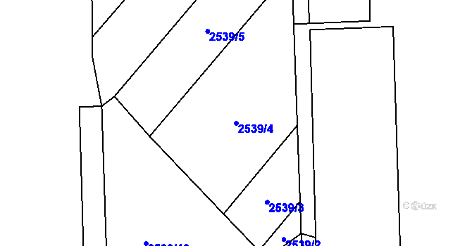 Parcela st. 2539/4 v KÚ Černovice, Katastrální mapa