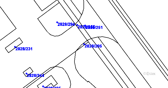 Parcela st. 2828/295 v KÚ Černovice, Katastrální mapa