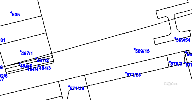 Parcela st. 571/27 v KÚ Ponava, Katastrální mapa