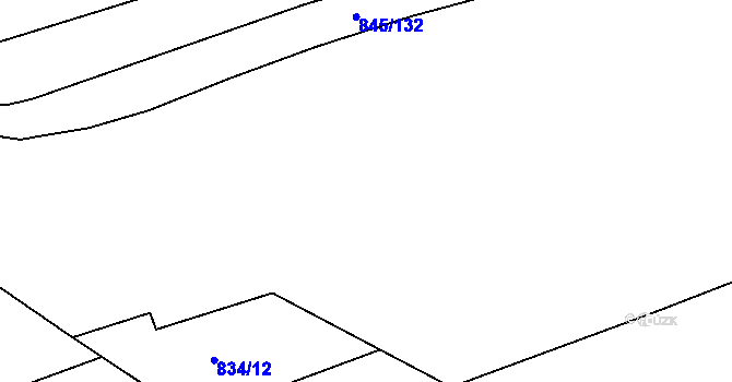 Parcela st. 845/6 v KÚ Ponava, Katastrální mapa