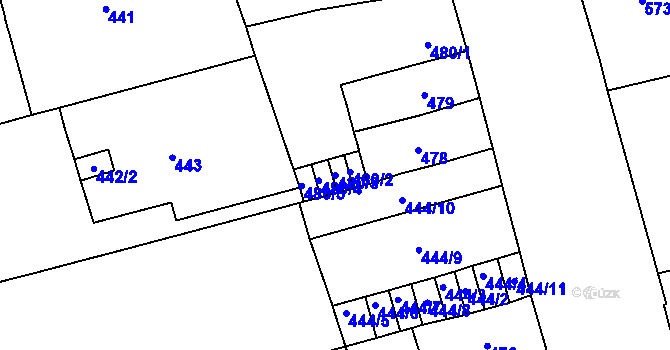 Parcela st. 480/3 v KÚ Ponava, Katastrální mapa