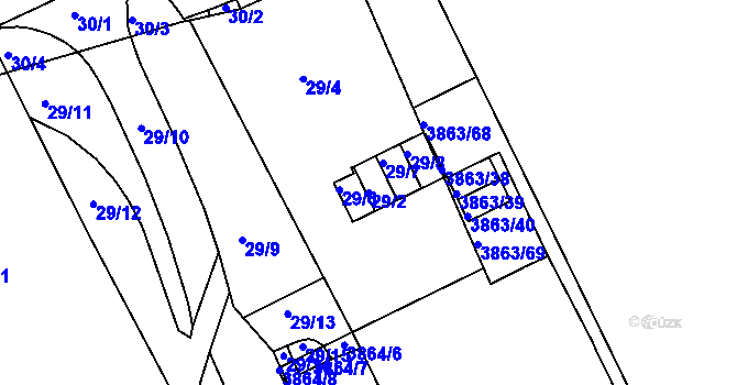 Parcela st. 29/2 v KÚ Královo Pole, Katastrální mapa