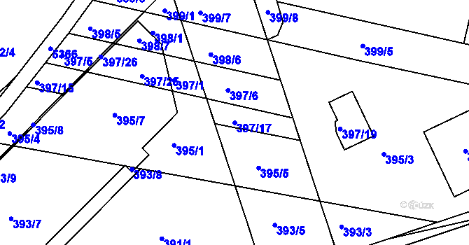 Parcela st. 397/17 v KÚ Královo Pole, Katastrální mapa