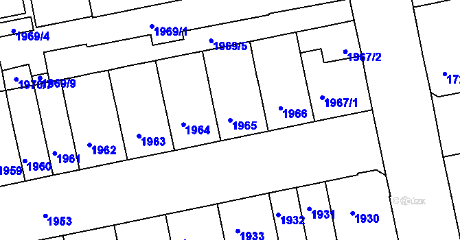 Parcela st. 1965 v KÚ Královo Pole, Katastrální mapa