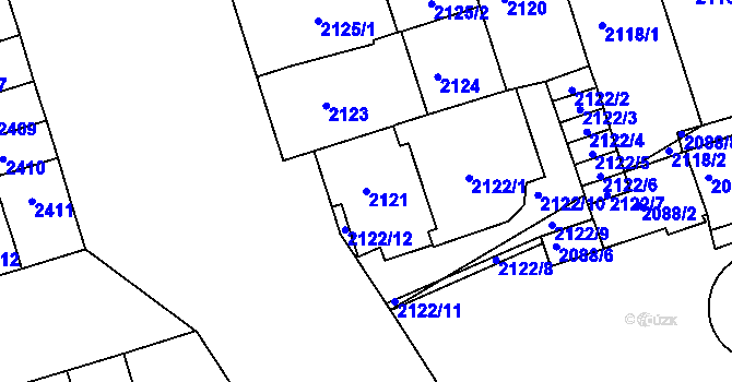 Parcela st. 2121 v KÚ Královo Pole, Katastrální mapa