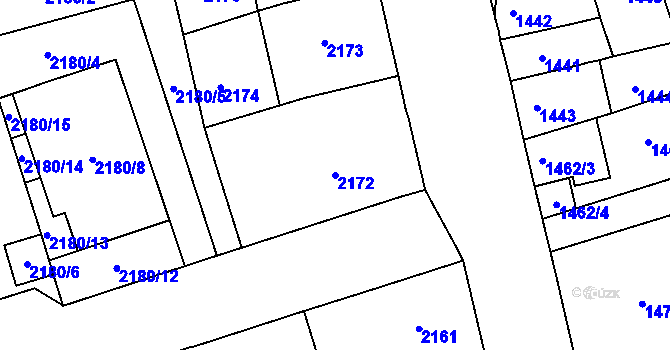 Parcela st. 2172 v KÚ Královo Pole, Katastrální mapa