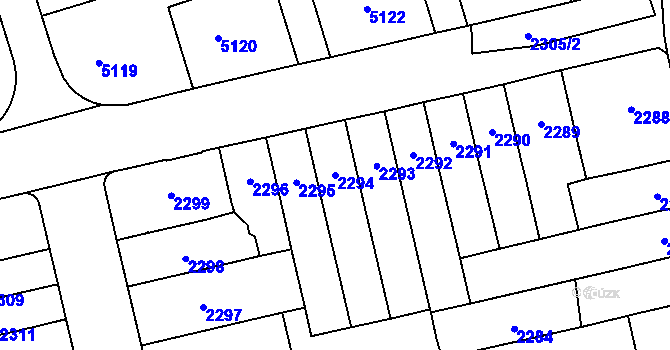 Parcela st. 2294 v KÚ Královo Pole, Katastrální mapa