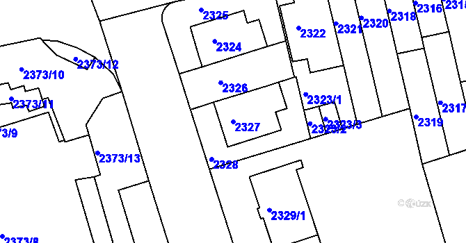 Parcela st. 2327 v KÚ Královo Pole, Katastrální mapa