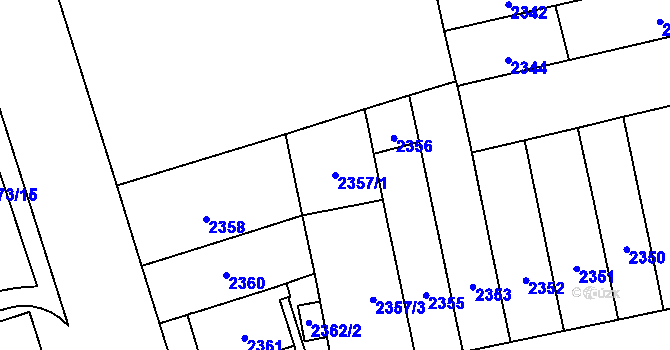 Parcela st. 2357/1 v KÚ Královo Pole, Katastrální mapa