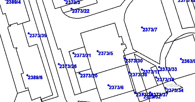 Parcela st. 2373/5 v KÚ Královo Pole, Katastrální mapa