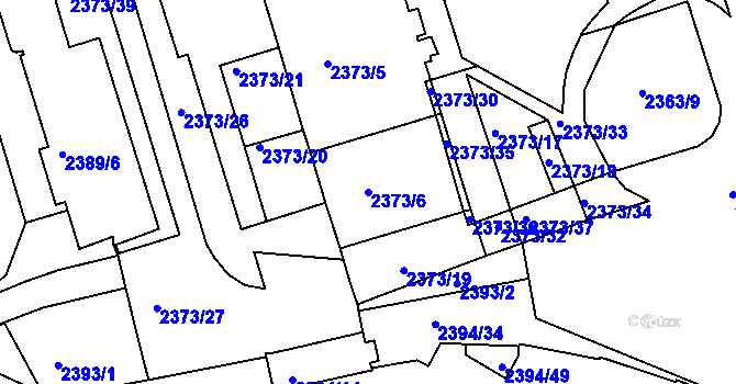 Parcela st. 2373/6 v KÚ Královo Pole, Katastrální mapa