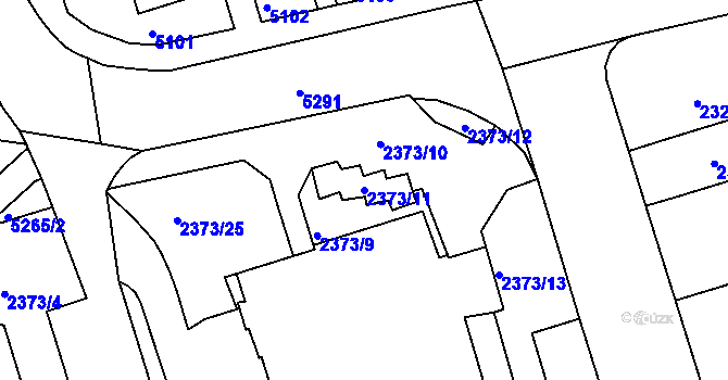Parcela st. 2373/11 v KÚ Královo Pole, Katastrální mapa