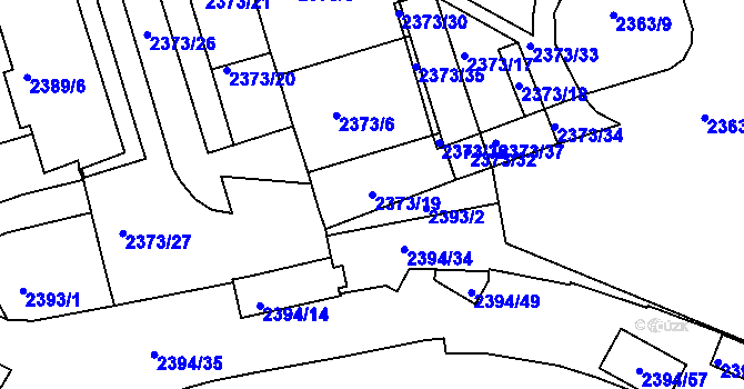 Parcela st. 2373/19 v KÚ Královo Pole, Katastrální mapa