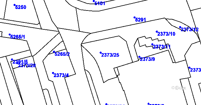 Parcela st. 2373/25 v KÚ Královo Pole, Katastrální mapa