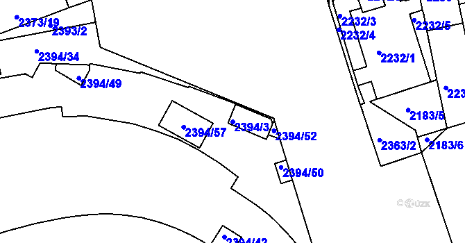Parcela st. 2394/3 v KÚ Královo Pole, Katastrální mapa